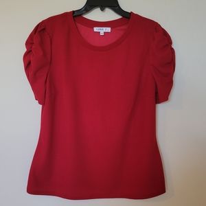 Plus Women Red Elegant Blouse